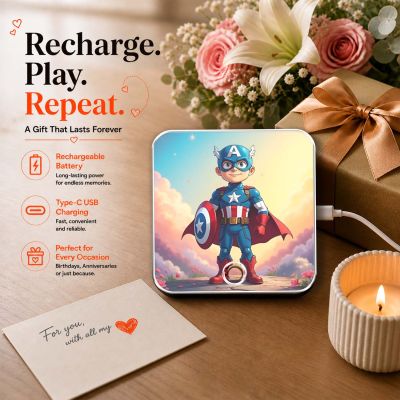 Musical Fridge Magnet Captain America Theme Fridge Magnet Superhero Fans Gift Birthday Return Gift for Kids & Marvel Fans